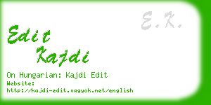 edit kajdi business card